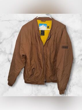 Y2K Sessions Snowwear Bomber Jacket Men’s Small Brown Insulated Snowboard Coat